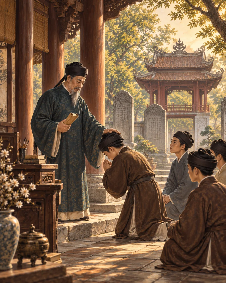 Minh họa tinh thần tôn sư trọng đạo